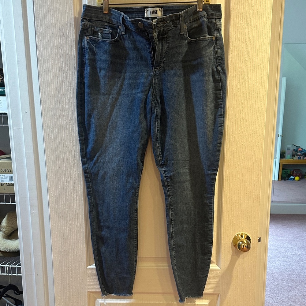 PAIGE Women's Blue Skinny Jeans